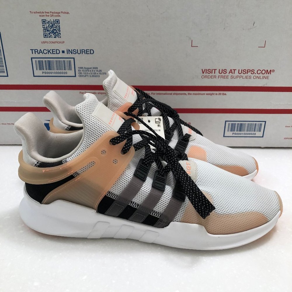 NEW Adidas Originals EQT Support Womens Running Shoe Sz 10 White Orange Low